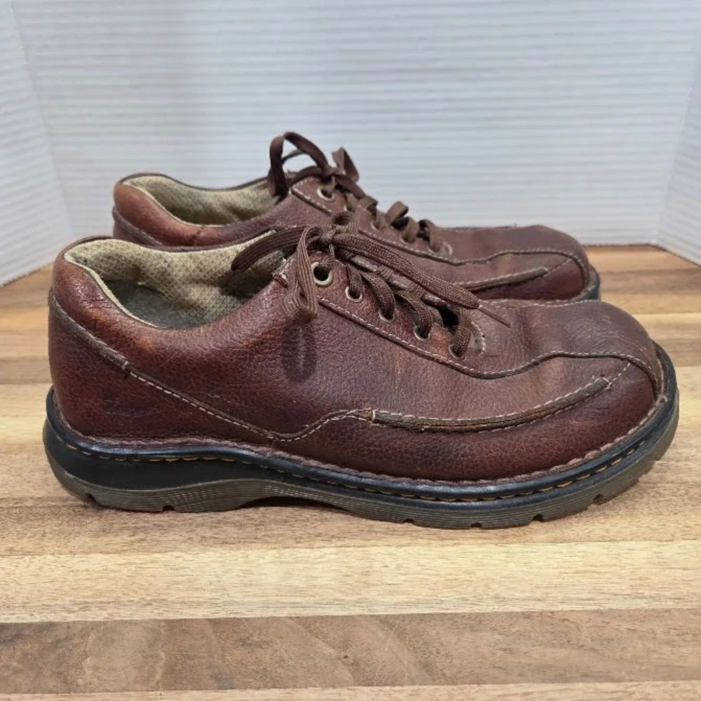 Dr Martens Oxford Men's 9 | Women's 10 Brown Leather Chunky Square Toe Y2K *READ